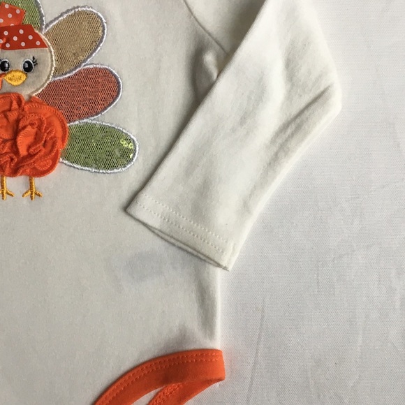 Thanksgiving shirt size 9 months turkey baby girls - Picture 4 of 16